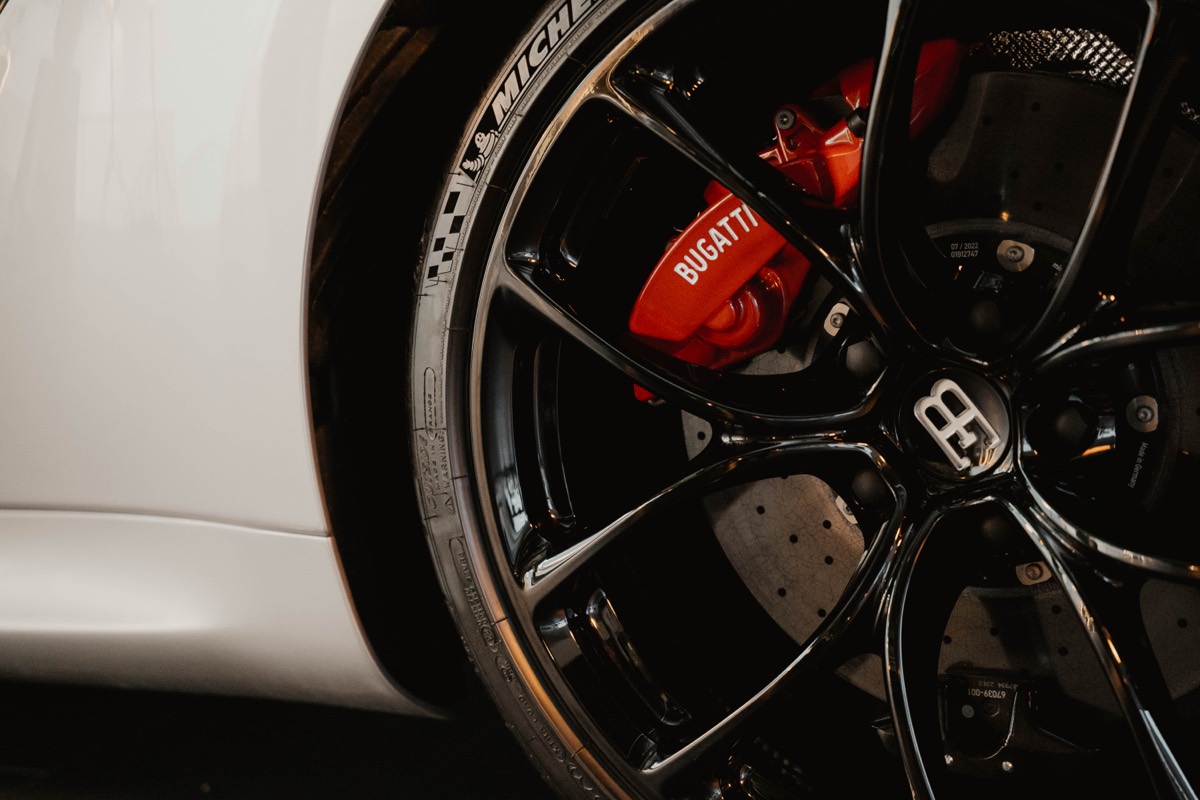 Detail van een Bugatti-velg